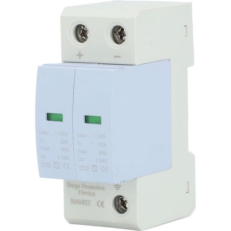 Dispositif de protection contre les surtensions 2P 40KA, 35MM, dispositif de protection pour système d'alimentation photovoltaïque, DC1000V (1/5)
