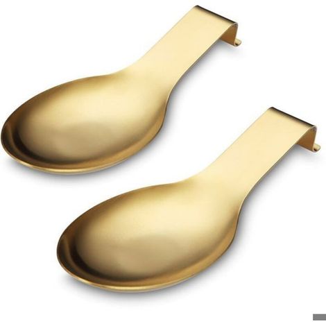 Repose Cuillère En Or Mat, Porte Cuillère En Acier Inoxydable Pour Cuisinière, Porte Stensiles De Cu (1/5)