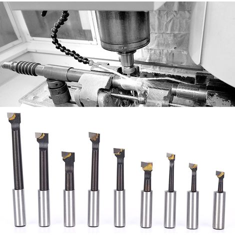 Kit d'outils de fraisage CNC 9 pièces type F1, fraise 3/8 pouce, pièces de tour, acier rapide (1/5)