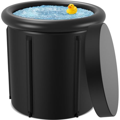 Wolketon Aufblasbarer Whirlpool Eisbad Ice bath 390 Liter Ø 85 x H78 cm Muskelregeneration Sportler