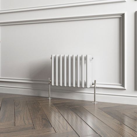 Biubiubath Traditional Cast Iron Style Radiator Horizontal 3 Column White 300x425mm