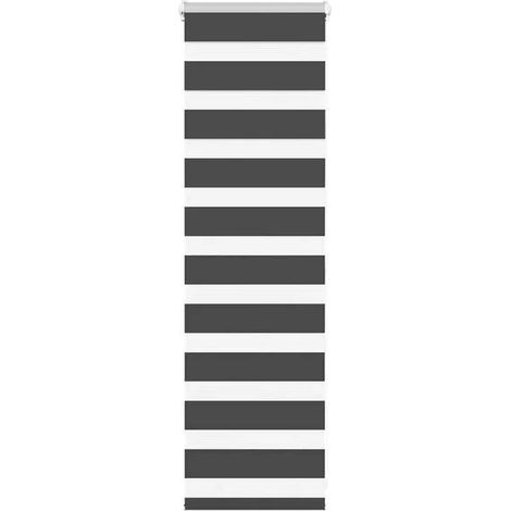 Rideaux à imprimé zèbre noir, 40x100 cm, largeur du tissu 35,9 cm, en polyester. (1/5)
