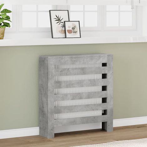 Heizkörperverkleidung Betongrau 78x20x82 cm Holzwerkstoff