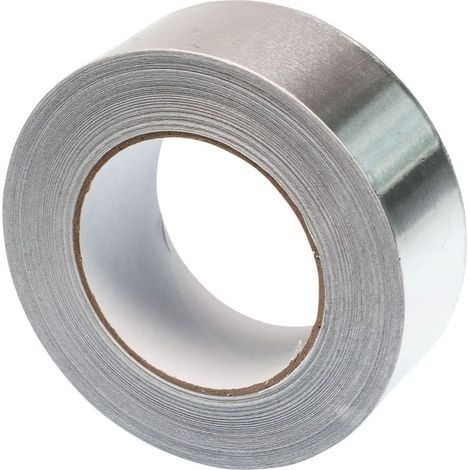 Ruban adhésif en aluminium argenté, 3 cm x 10 m, ignifuge, résistant aux hautes températures, imperméable, mastic auto-adhésif ignifuge. (1/5)