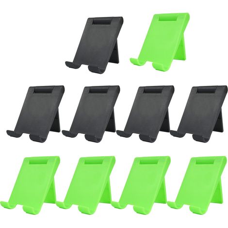 10 supports de bureau pliables pour téléphone et tablette, angle réglable, antidérapants, usage bureau/cuisine/chambre (1/5)