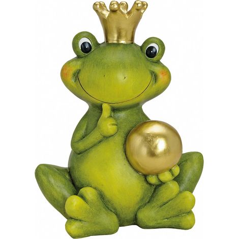 Grenouille de decoration de jardin en céramique 44 cm