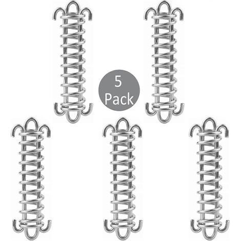 Kit de fixation pour voile d'ombrage, 5 boucles à ressort en acier inoxydable pour tente, kit de fixation pour voile de jardin, kit de fixation pour voile d'ombrage, kit de fixation pour voile d'ombra (1/5)