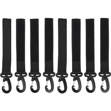 8 pièces Boucles de Pagaie de Kayak Sangles de Crochet de Pagaie en Plastique en Nylon Support de Sangle Portable pour Kayak de Pagaie de Bateau (1/5)