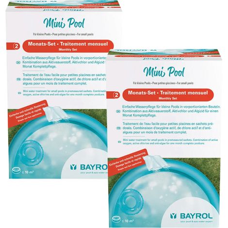 Pack de 2 Mini-Piscine Facile 1 mois au chlore 10 m³ BAYROL (1/4)
