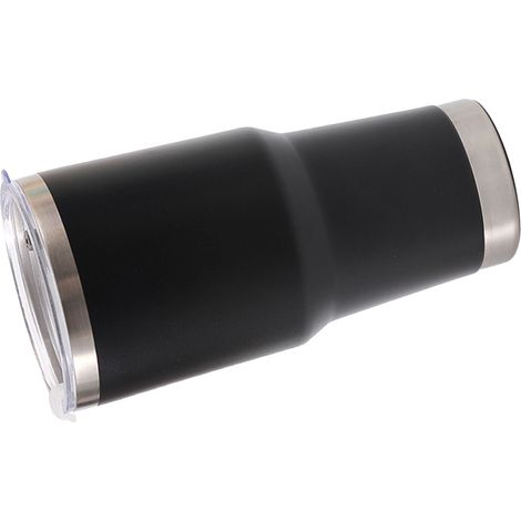Mug isotherme 900 ml en acier inoxydable, grande capacité, large ouverture, idéal pour les voyages en voiture (noir).