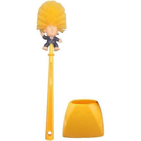Base de brosse de toilette jaune « J'ai des jambes », brosse pour cuvette de toilette « Président Trump », outils et accessoires de salle de bain (1/5)