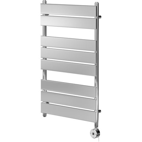 Amaldi Chrome 800mm x 500mm Straight Digital Thermostatic Electric Heated Towel Rail (1/5)
