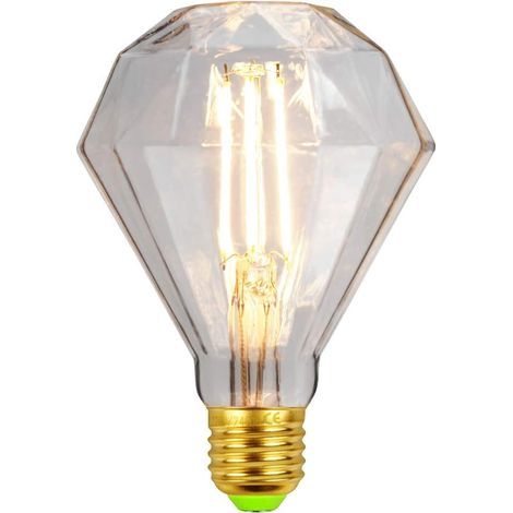 Led Ampoules Vintage Ampoule 4W Diamant Edison Ampoule G95 220/240V E27 Spécialité Ampoule Décorative (Transparent) [Classe énergétique D] (1/5)