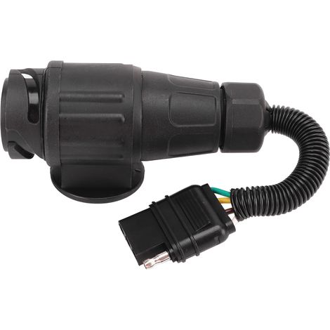 Adaptateur Prise Remorque Europe 13 Broches Rond vers USA 4 Broches Plat Convertisseur Connecteur Pour Caravane (1/5)