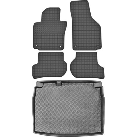 Ensemble de tapis de sol en caoutchouc pour Volkswagen Golf V Hatchback (2003-2009) + tapis de coffre (1/5)
