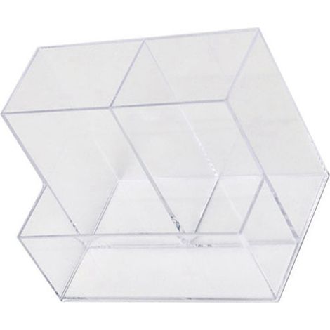 Porte-crayons en acrylique Transparent à grilles multiples, boîte de rangement de papeterie de bureau, organisateur pour bureau, école, maison (1/5)