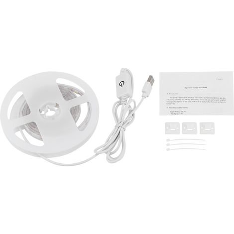 Kit d'éclairage flexible à 60 LED dimmables pour miroir de maquillage, lumière blanche