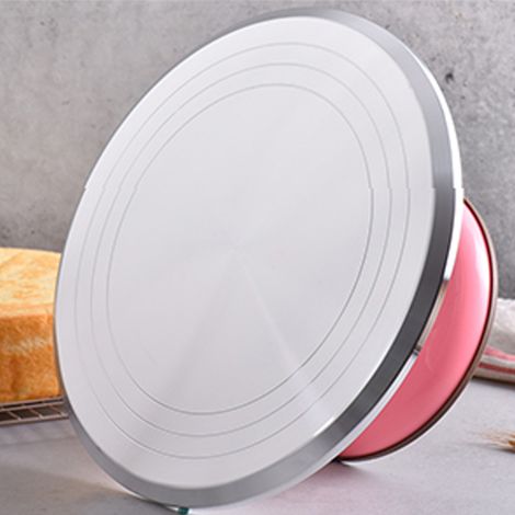 Plateau tournant en alliage d'aluminium pour la décoration de gâteaux, support professionnel pour la décoration de gâteaux, plateau tournant pour gâteaux d'anniversaire, plateau pour outils de pâtisse (1/5)