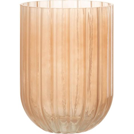 Vase Design en Verre "Yoni" 20cm Pêche