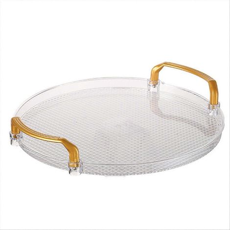 Rundes, transparentes Acryl-Serviertablett für Badezimmer C (1/5)
