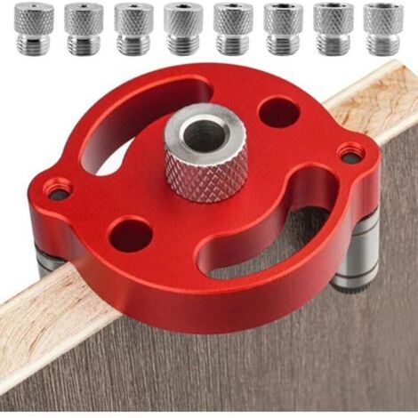 Set di dime per foratura tasselli, set di dime per foratura da 3/4/5/6/7/8/9/10/10 mm, guida per foratura del legno, utensili per la lavorazione del legno, guida per foratura verticale