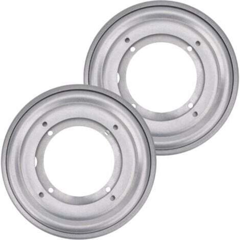 [JAMAIS UTILISÉ] Lot de 2 plaques pivotantes rondes de 13.8 cm (5,5 pouces), base pivotante argentée, base de plateau tournant pour table pivotante, plateau, cuisine (1/4)