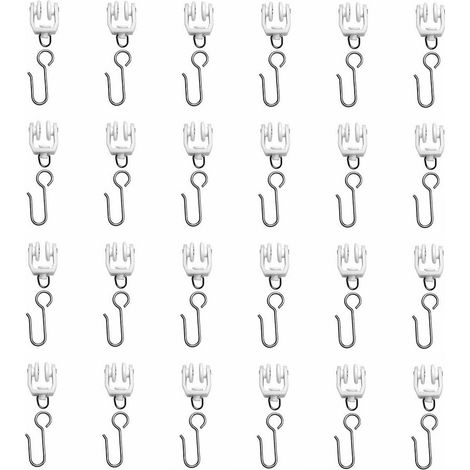 Vorrätiges Haken- und Rollenset, flexible Stahl-Kurvenschiene, Gleitvorhangrolle, Haken, Vorhangschienenzubehör (15 Teile) (1/5)