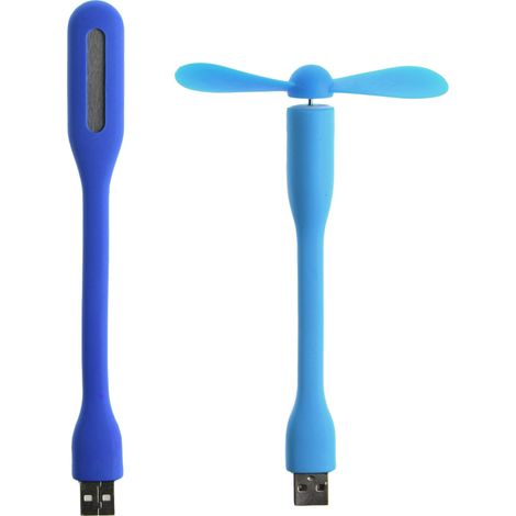 Ventilateur USB flexible et portable, mini ventilateur USB 5V avec lumière LED USB pour batterie externe, ordinateur portable, gadget d'été