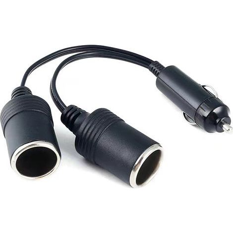 Cyslmuk – Adaptateur allume-cigare double 12V-24V – Prise mâle à 2 voies – Boîtier plastique isolé – Pour voitures, camions, motos (1/5)