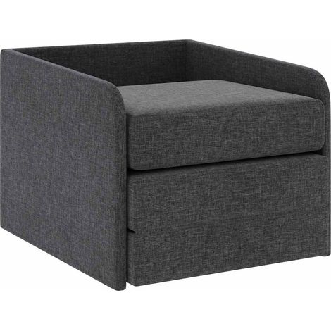 Maison Exclusive - Poltrona Letto Convertibile Grigio Scuro in Tessuto (1/5)