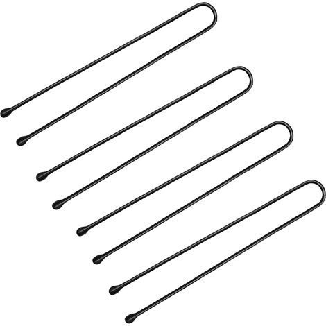 Moños para el cabello E-63, 150 unidades, 4,9 cm, color negro. (1/3)