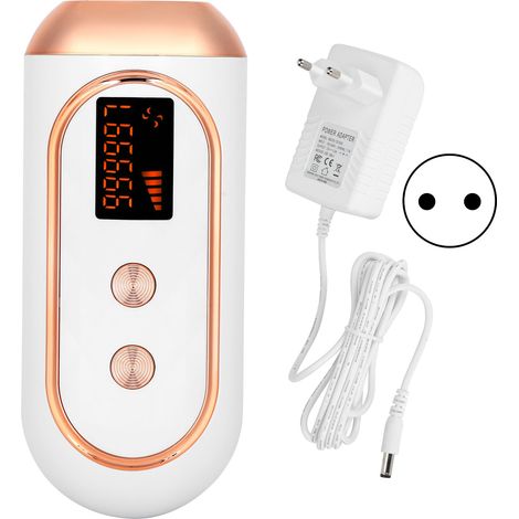 Épilateur Numérique Sans Fil Homme Femme - Appareil Épilation Corps Entier Sans Douleur - Écran Digital - Blanc - Prise 100-240V EU (1/5)
