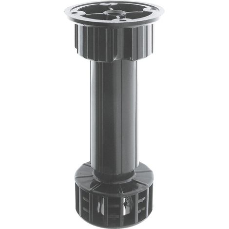 Pieds de meubles en abs type 443 embase intégrée- réglage + 15 mm - diamètre 28 mm - hauteur 80 mm - CAMAR
