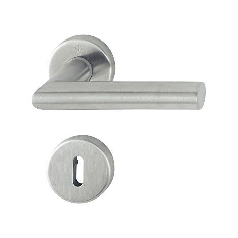 HOPPE maniglia Amsterdam con rosette BB colorato barba, in acciaio inox opaco, 3286411