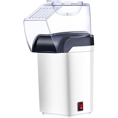 Mini máquina eléctrica para hacer palomitas de maíz, totalmente automática, sin necesidad de aceite, para niños (blanca). (1/4)