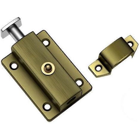 Edelstahl-Federriegel mit automatischer Verriegelungsfunktion, geeignet für Verteilerkästen und Türen, Farbe Bronze, Größe 3 Zoll.