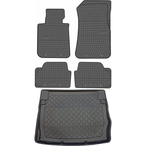 BMW 1er F20 Schrägheck (10/2011–06/2019) – SET: Gummifußmatten + Kofferraummatte