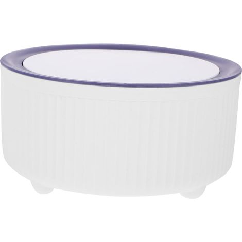 1 pièce - Poubelle de bureau - Couvercle ouvert, petite poubelle pour salon, table basse - Mini poubelle de bureau avec couvercle - Bleue (ronde) (1/5)