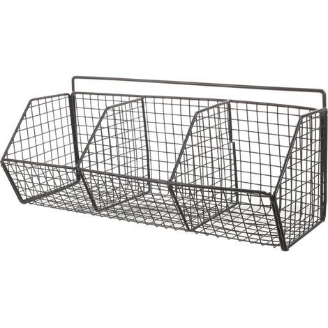 Étagère De Cuisine Murale En Métal Rangement Mural Pour Épices Et Éponge Organisateur Pour Cuisine Et Débarras 36.00 X 15.00 X 11.00 Cm (1/5)