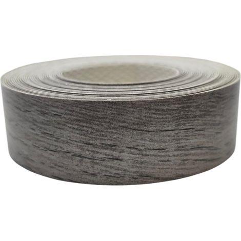 Bande de chant thermocollante 21mm x 5m épaisseur 0,50mm Mélaminé Facile à Appliquer Bricolage Étagère Meuble Panneau Bois Durable, Noyer Barcelone