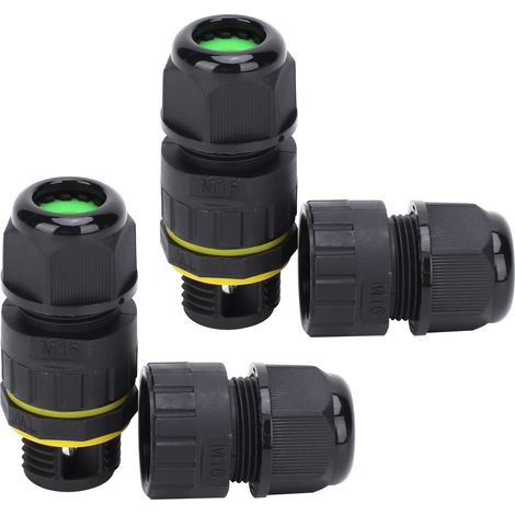 Connecteur M16 Étanche IP68 pour Câbles Électroniques Extérieurs, 2 Broches, Résistant au Feu, 2 Pièces (7-10mm) (1/5)
