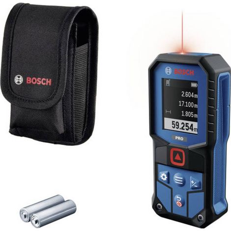 Télémètre laser Bosch GLM 60-31, rouge, portée jusqu'à 60 m, livré dans un étui (1/4)