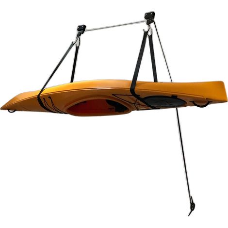 Sistema di sollevamento per kayak e canoe per impieghi gravosi, materiali resistenti, soluzione di stoccaggio salvaspazio (1/5)