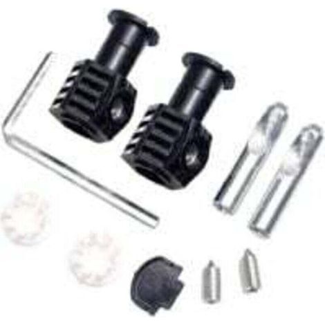 Boulons de réservoir de toilettes – Kit de fixation en acier plaqué zinc noir – Pour toilettes suspendues au mur – Installation facile