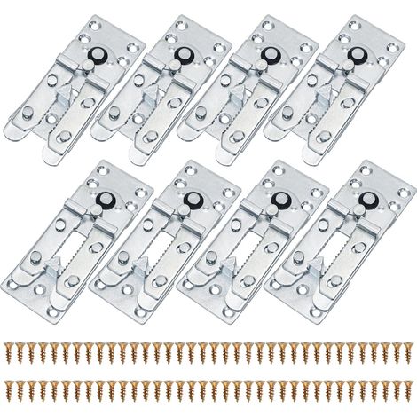 Connecteurs Canape Sectionnel Lot de 8, Pinces Alligator Acier Galvanise 14x5.6cm avec Vis, Fixation Modulable Sans Outils (1/5)