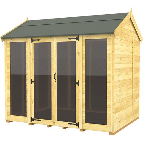 8 x 6 Apex Summer House (Full Height Window)