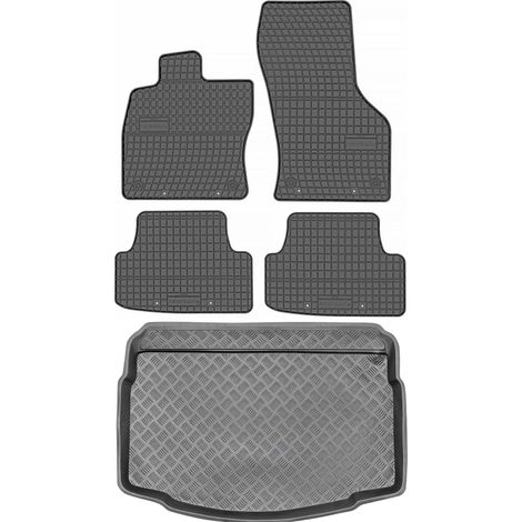 Ensemble de tapis de sol en caoutchouc pour Volkswagen Golf VII Hatchback (2012-2020) + tapis de coffre (1/5)