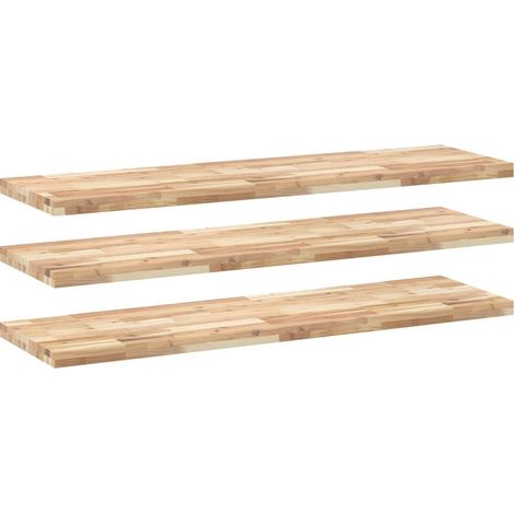 Maison Exclusive - Schweberegale 3 Stk. 140x40x4 cm Massivholz Ak