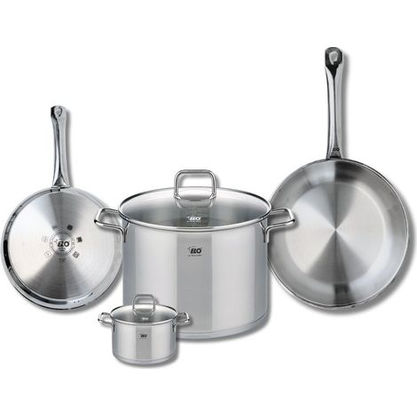 Set de 2 Poêles de cuisson 24 et 28 cm et 2 faitouts 12 et 26 cm Elo Profi Citrin (1/5)