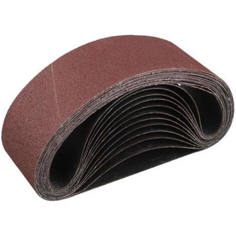 Bande Abrasive 75x 533 mm,10 Pièces de 80 grain Ensemble de Bandes Abrasives (1/4)